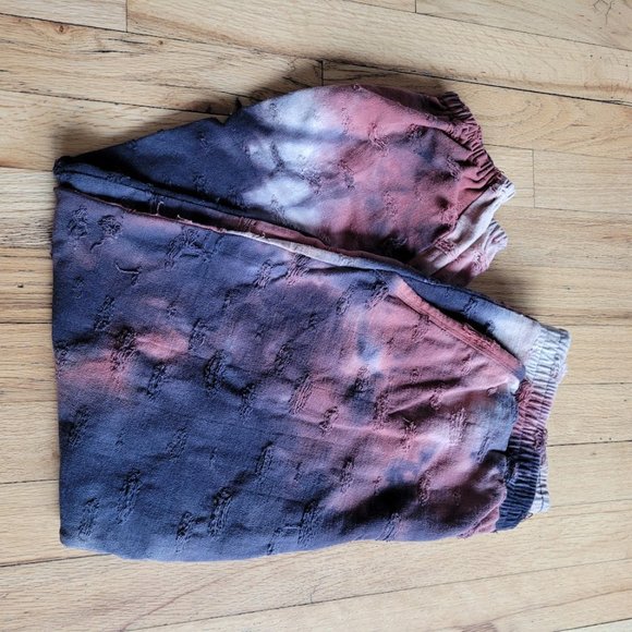 FATE DISTRESS TIE DYE JOGGER PANTS SIZE S - Picture 5 of 5